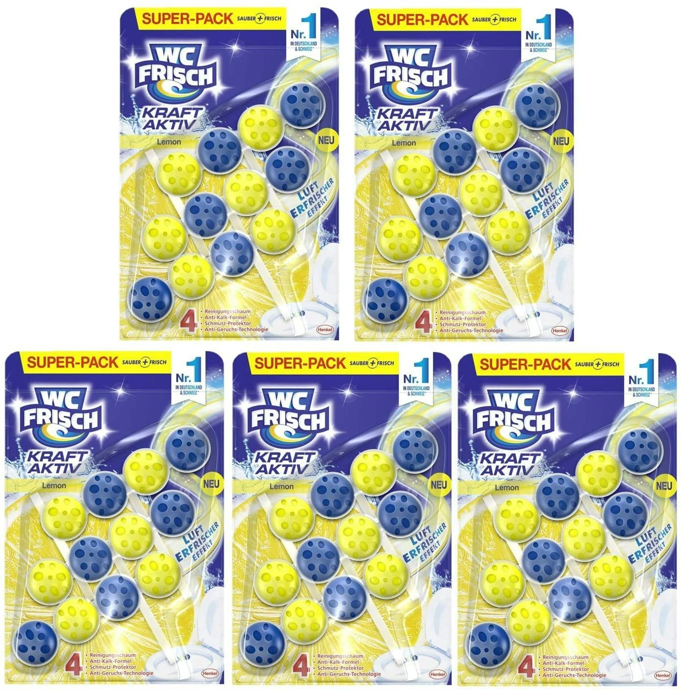WC-Frisch Kraft Aktiv Duftspüler Blütenfrische 5x150g WC Reiniger Reinigung 5 WC-Frisch Kraft Aktiv Duftspüler Blütenfrische 5x150g WC Reiniger Reinigung – Bild 3