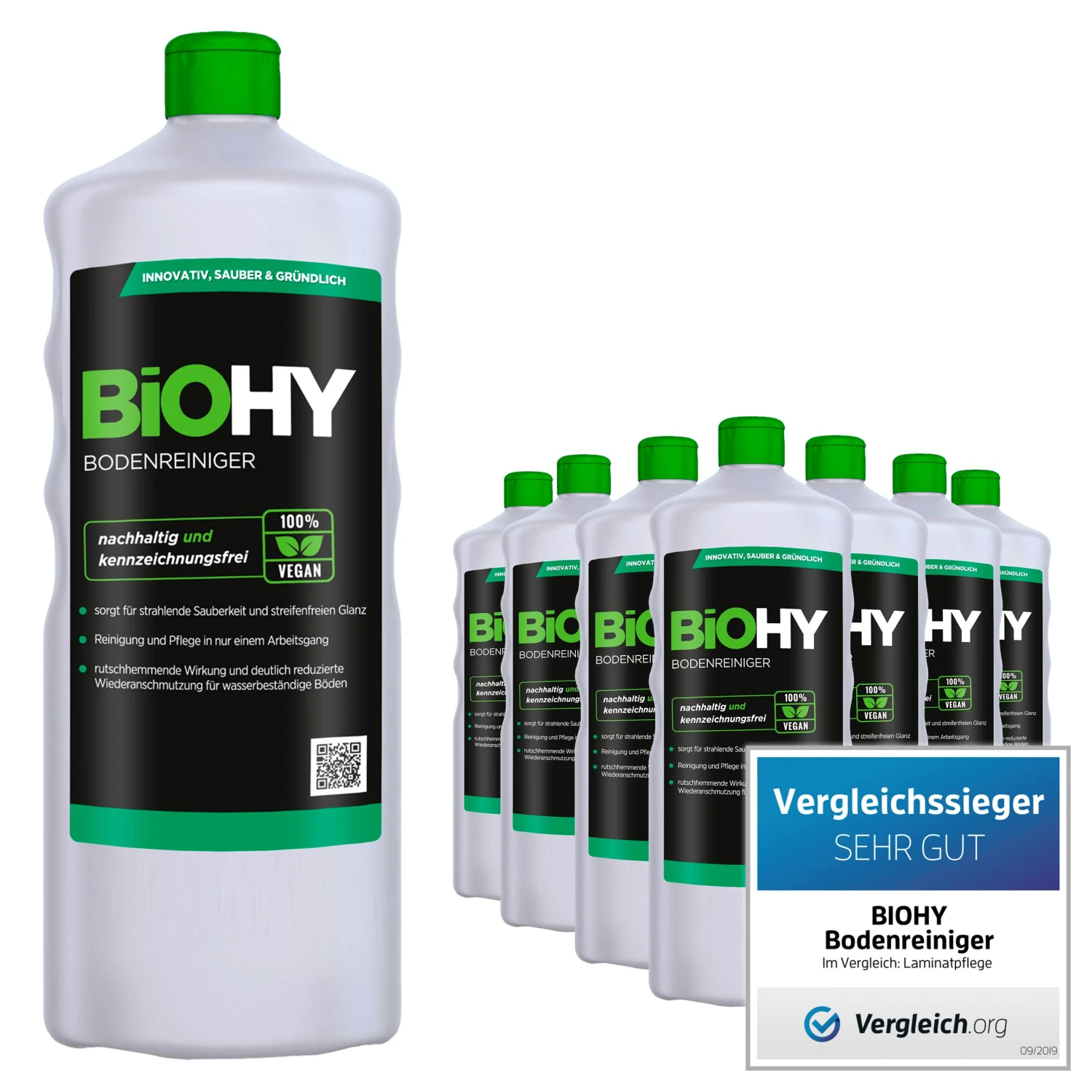 BiOHY Bodenreiniger (12x1l Flasche) | Konzentrat Für Alle Reinigungsgeräte Und Alle Hartböden | Angenehmer Geruch Und Streifenfreie Reinigung 5 BiOHY Bodenreiniger (12x1l Flasche) | Konzentrat Für Alle Reinigungsgeräte Und Alle Hartböden | Angenehmer Geruch Und Streifenfreie Reinigung – Bild 3