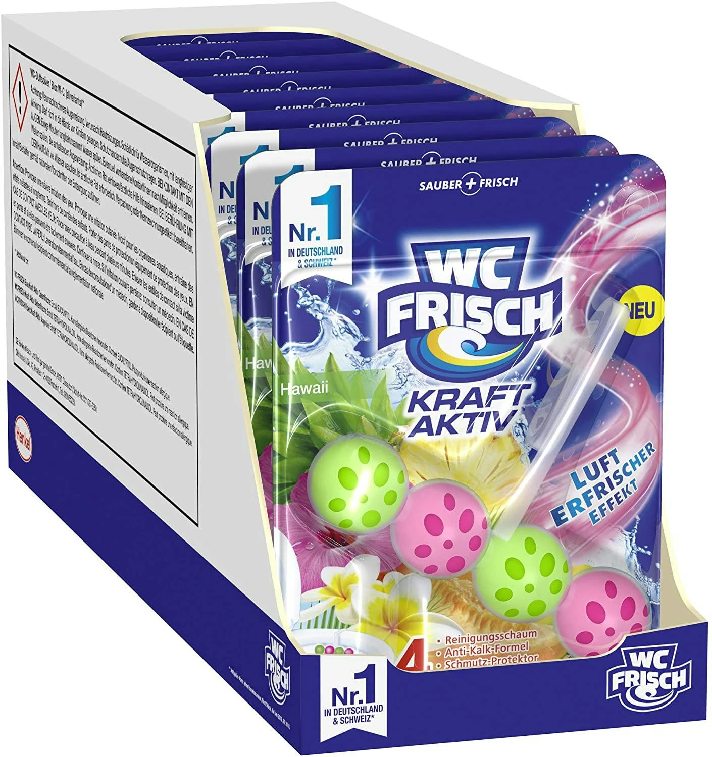WC Frisch Duftspüler Set 1x 50g Minze & 1x 50g Urlaubsträume Hawaii WC Reiniger 5 WC Frisch Duftspüler Set 1x 50g Minze & 1x 50g Urlaubsträume Hawaii WC Reiniger – Bild 3
