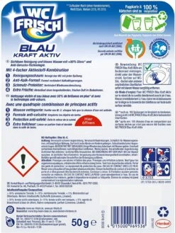 WC FRISCH Kraft Aktiv Blauspüler Chlor 50g WC Reiniger Toilettenreiniger -Reinigungsmittel Geschäft 1346f9cc d480 427d 9d31 407d04570861