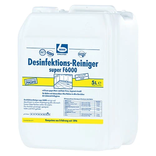 Dr. Becher "Dr. Becher" Desinfektions-Reiniger 5 L Super F6000 3 Dr. Becher "Dr. Becher" Desinfektions-Reiniger 5 L Super F6000