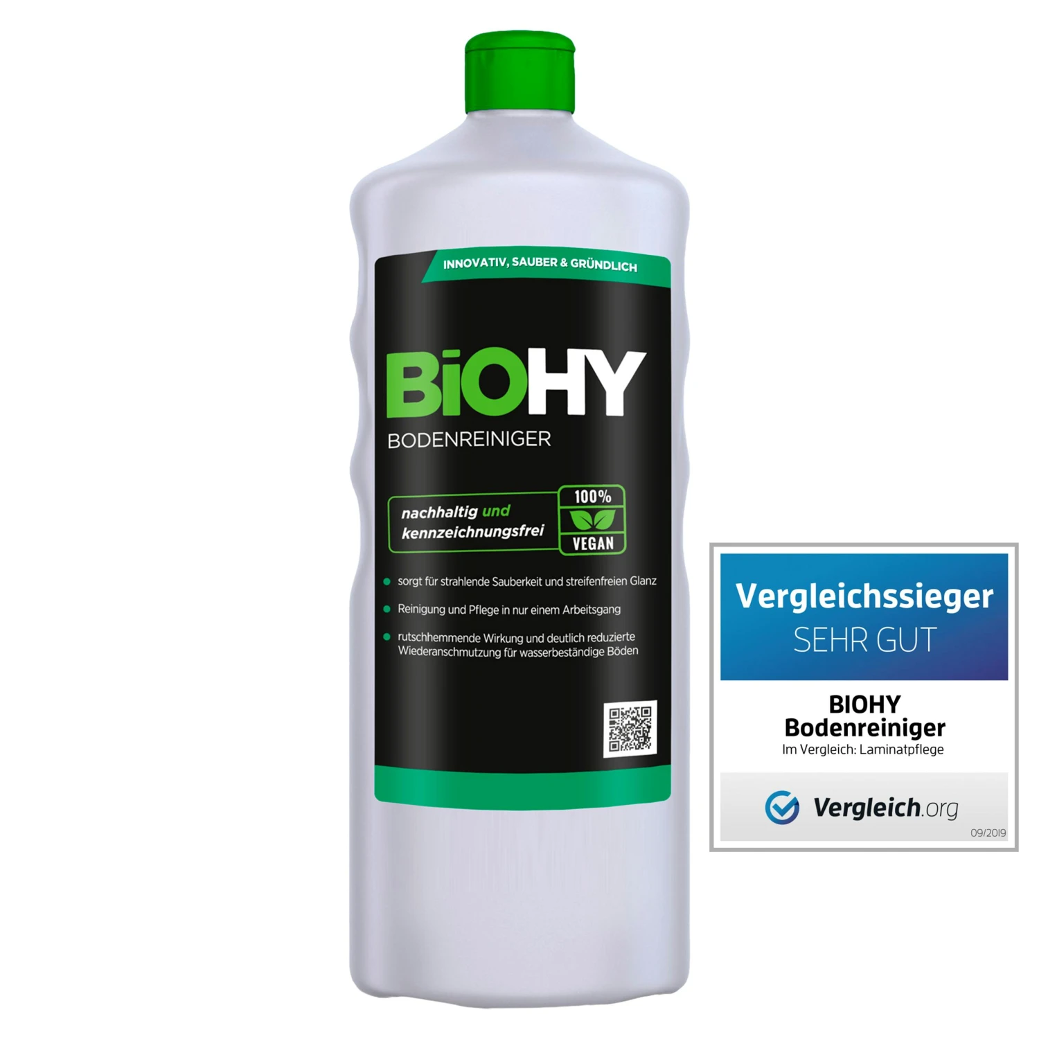 BiOHY Bodenreiniger (12x1l Flasche) | Konzentrat Für Alle Reinigungsgeräte Und Alle Hartböden | Angenehmer Geruch Und Streifenfreie Reinigung 7 BiOHY Bodenreiniger (12x1l Flasche) | Konzentrat Für Alle Reinigungsgeräte Und Alle Hartböden | Angenehmer Geruch Und Streifenfreie Reinigung – Bild 5