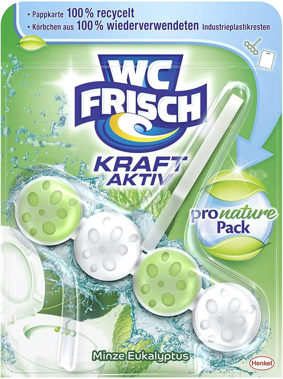 WC FRISCH Kraft Aktiv Pronature Minze Eukalyptus WC-Reiniger Duftspüler 4er Pack 8 WC FRISCH Kraft Aktiv Pronature Minze Eukalyptus WC-Reiniger Duftspüler 4er Pack – Bild 6
