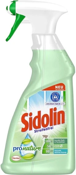 Sidolin Pro Nature Glasreiniger Sprühflasche 500ml Putzmittel Reiniger Reinigen