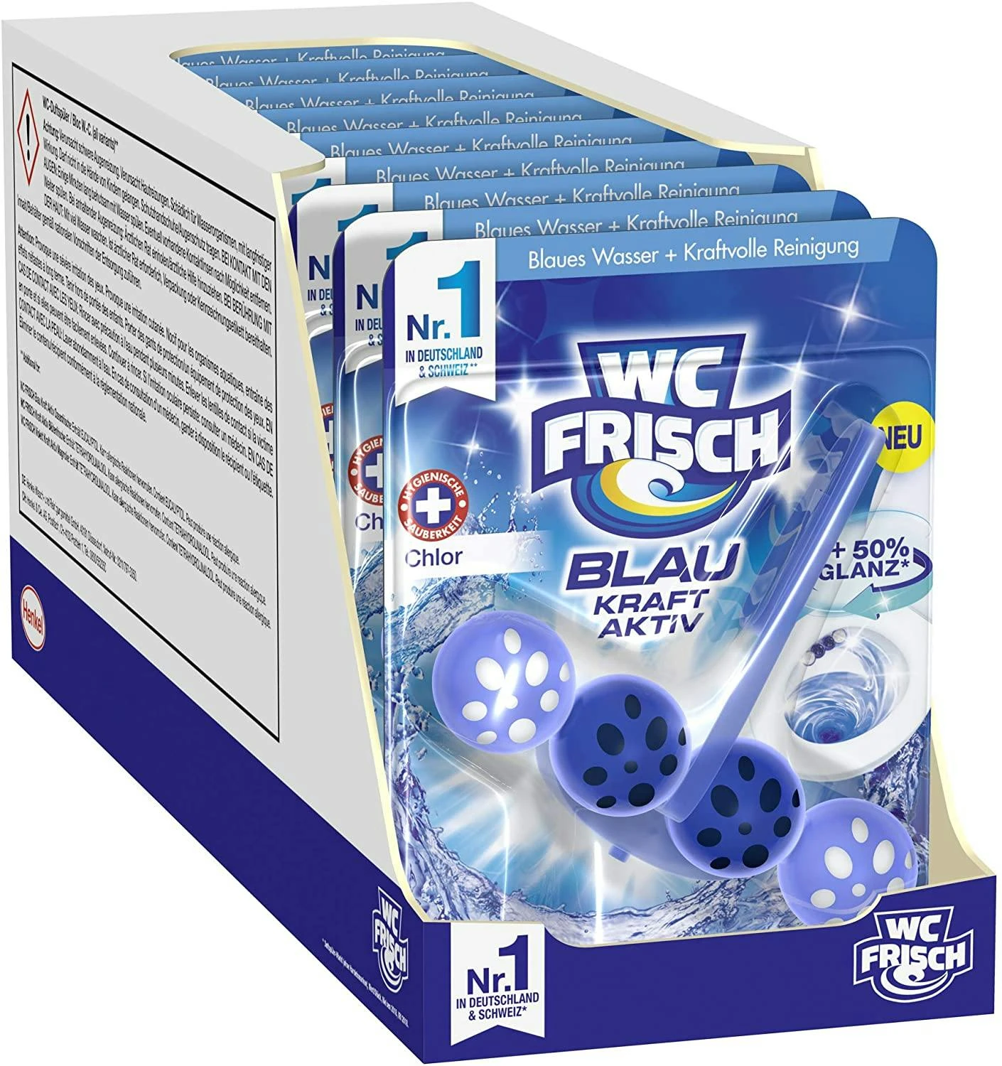 WC FRISCH Kraft Aktiv Blauspüler Blütenfrische 10x50g WC-Reiniger Reinigung 6 WC FRISCH Kraft Aktiv Blauspüler Blütenfrische 10x50g WC-Reiniger Reinigung – Bild 4