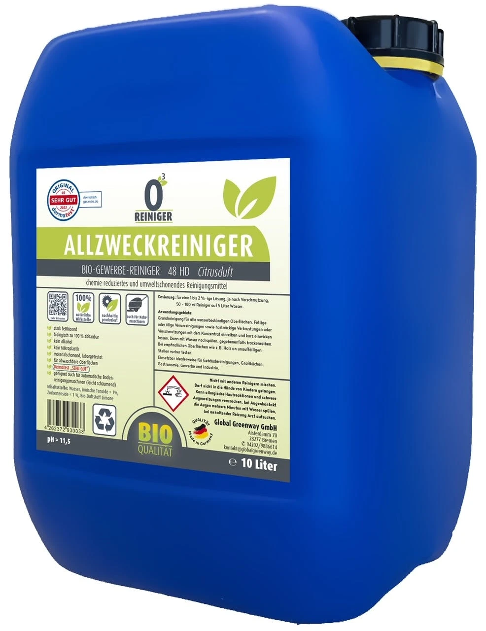 O³ Reiniger BIO Gewerbe 48 HD Citrus Duft 10 Liter 3 O³ Reiniger BIO Gewerbe 48 HD Citrus Duft 10 Liter