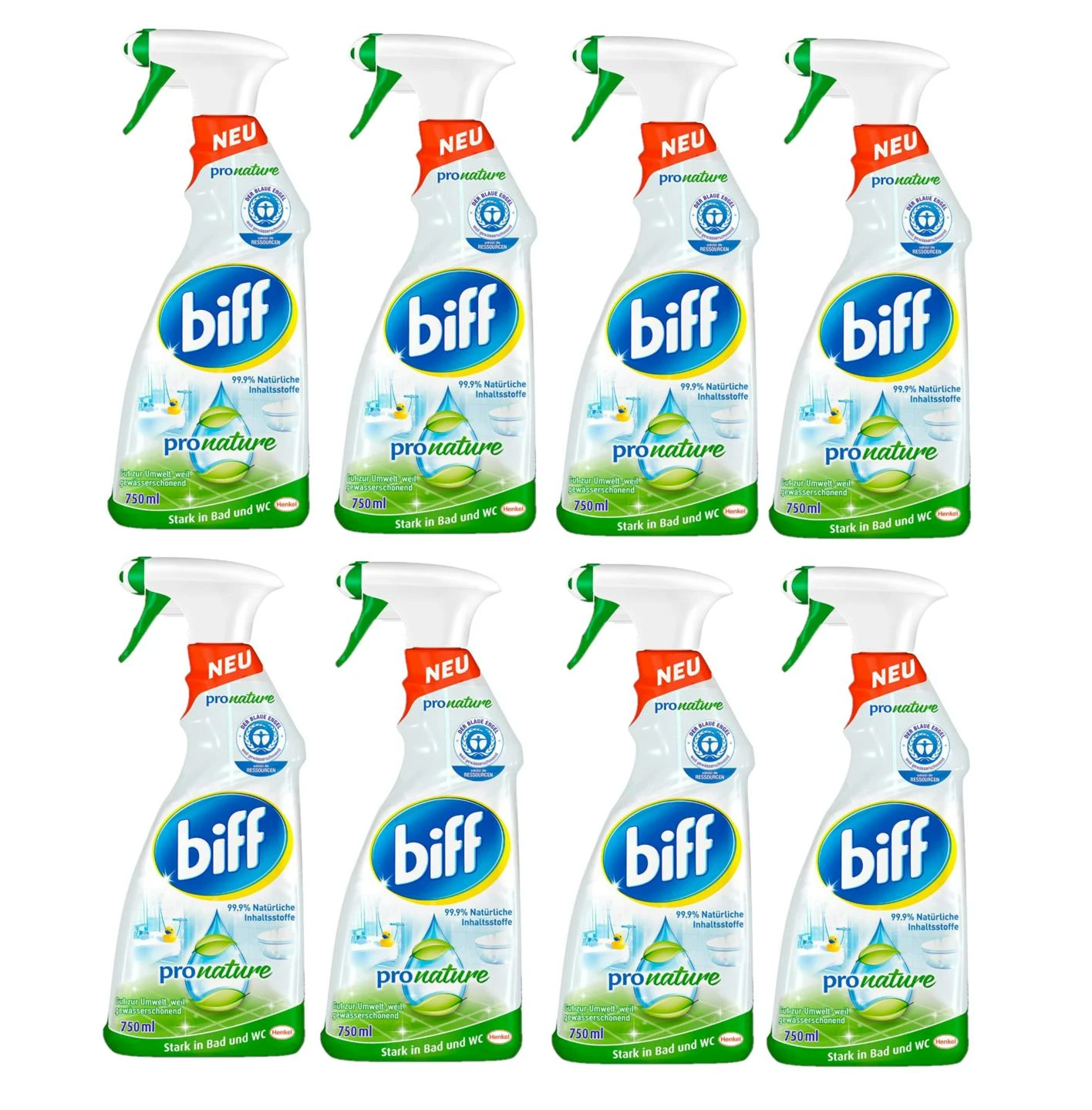 Biff Pro Nature 8x750 Ml Badreiniger Sprühflasche 8er Pack Reiniger Gegen Kalk 3 Biff Pro Nature 8x750 Ml Badreiniger Sprühflasche 8er Pack Reiniger Gegen Kalk