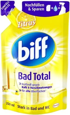 Biff Bad Total Zitrus Badreiniger Bad Reiniger Badezimmer 3x250 Ml Nachfüllpack -Reinigungsmittel Geschäft 9491ac61 7a44 4e83 b0b2 fd8707ce9a23 1