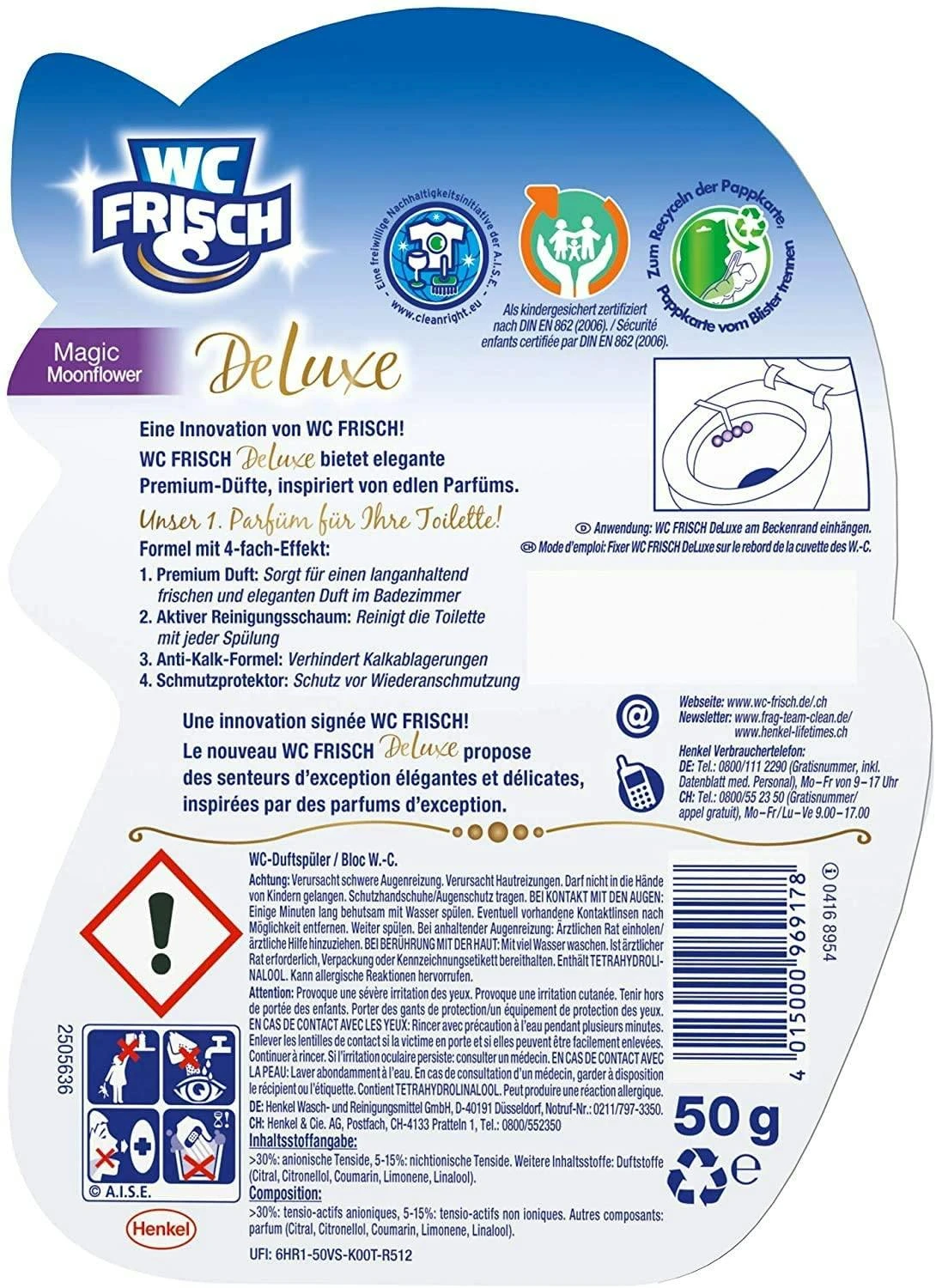 WC-Frisch DeLuxe Magic Moonflower 50g WC Reiniger WC Duftspüler Reinigung 8 WC-Frisch DeLuxe Magic Moonflower 50g WC Reiniger WC Duftspüler Reinigung – Bild 6