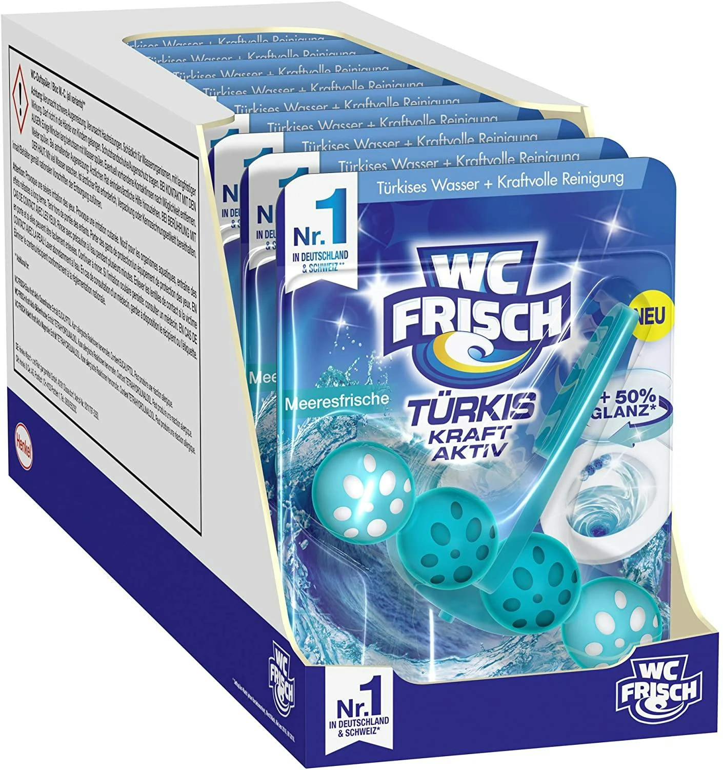 WC FRISCH Kraft Aktiv Türkisspüler Meeresfrische 10x50g WC-Reiniger Reinigung 3 WC FRISCH Kraft Aktiv Türkisspüler Meeresfrische 10x50g WC-Reiniger Reinigung