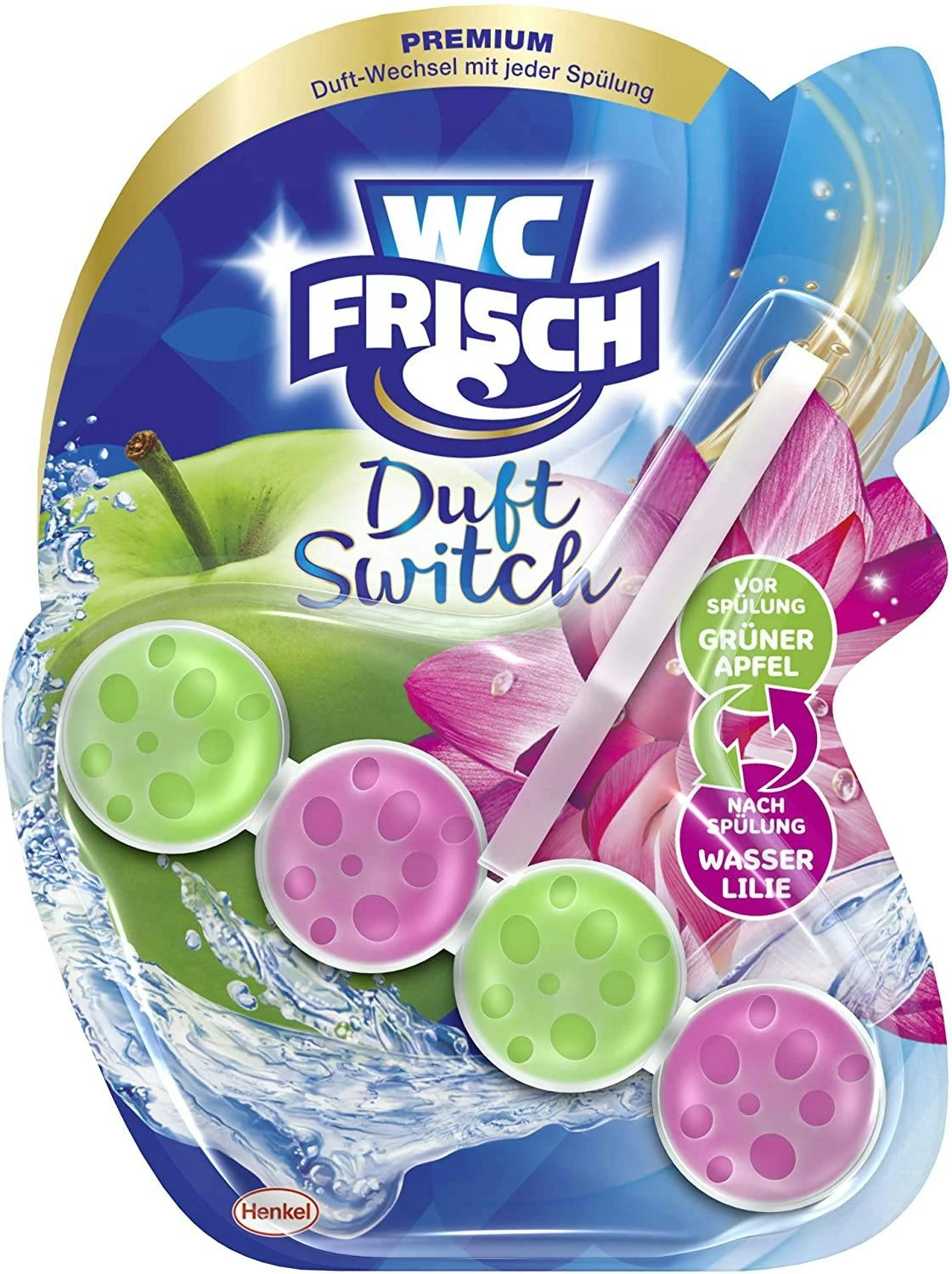 WC Frisch Duft Switch Grüner Apfel Und Wasserlilie 50g WC-Reiniger Duftspüler 3 WC Frisch Duft Switch Grüner Apfel Und Wasserlilie 50g WC-Reiniger Duftspüler