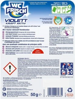 WC FRISCH Kraft Aktiv Violettspüler Magnolie 3x50g WC Reiniger Reinigung -Reinigungsmittel Geschäft b4f19231 4725 40ca 8d9a 43e17291d7bb