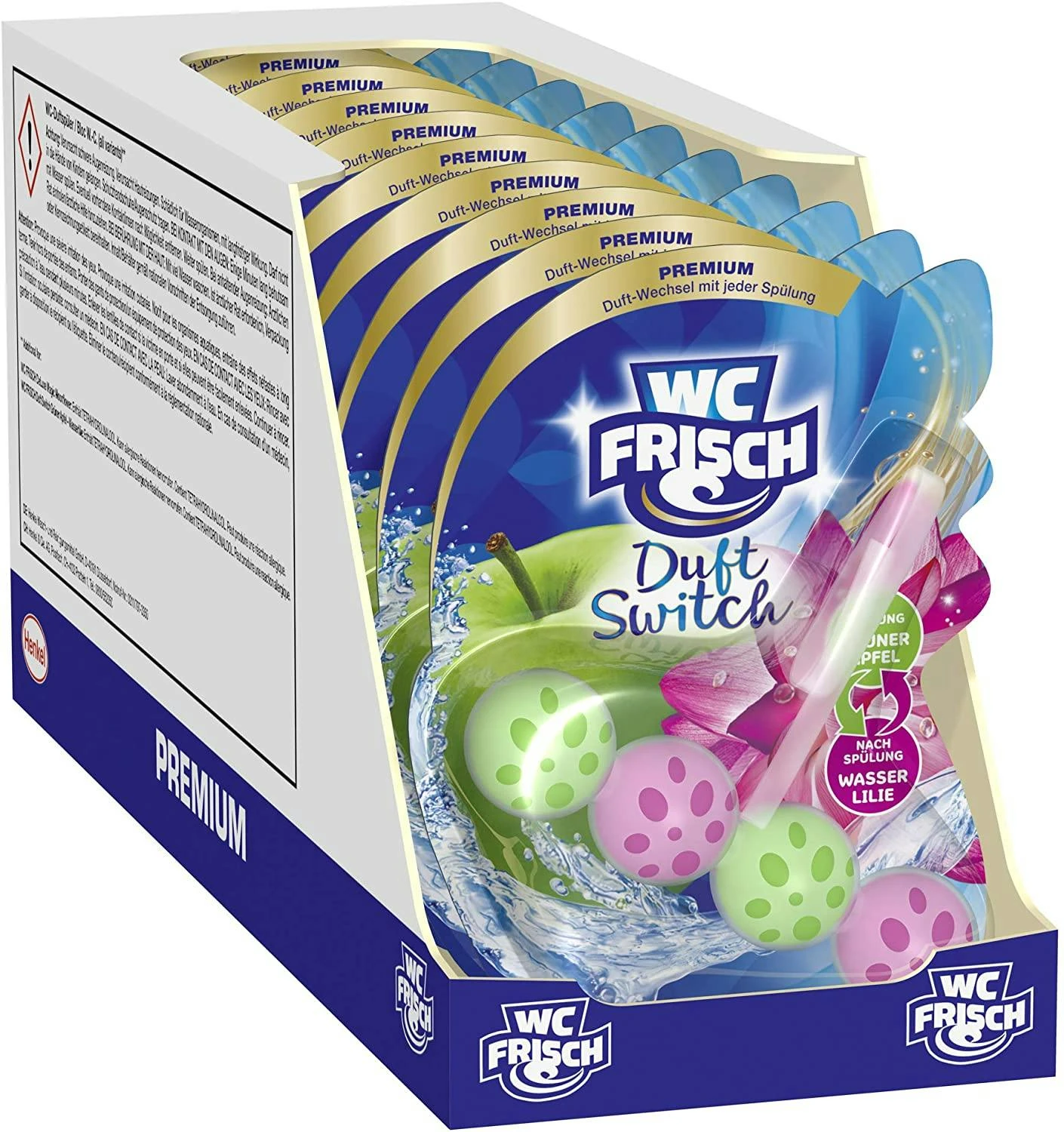 WC Frisch Duft Switch Grüner Apfel Und Wasserlilie 50g WC-Reiniger Duftspüler 4 WC Frisch Duft Switch Grüner Apfel Und Wasserlilie 50g WC-Reiniger Duftspüler – Bild 2