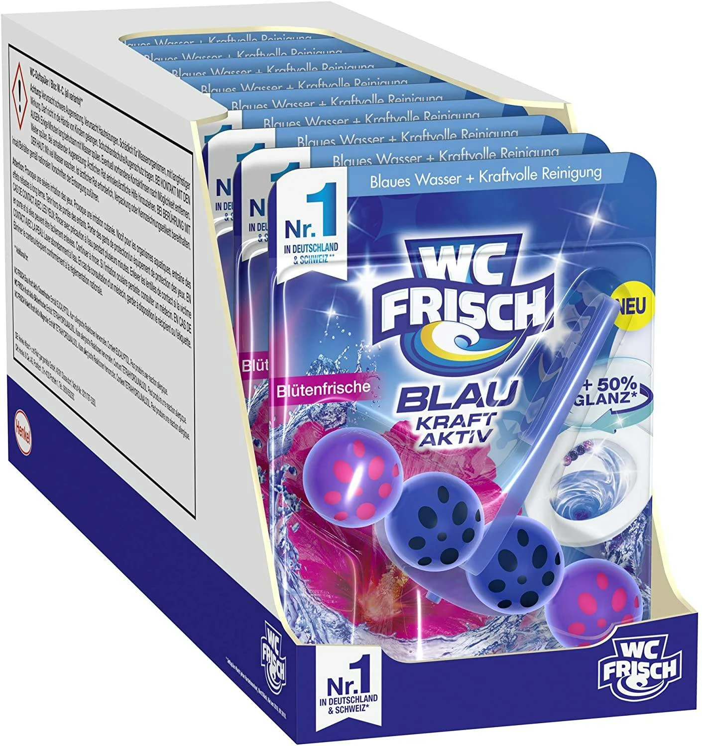 WC FRISCH Kraft Aktiv Blauspüler Blütenfrische 50g WC-Reiniger Reinigung 4 WC FRISCH Kraft Aktiv Blauspüler Blütenfrische 50g WC-Reiniger Reinigung – Bild 2