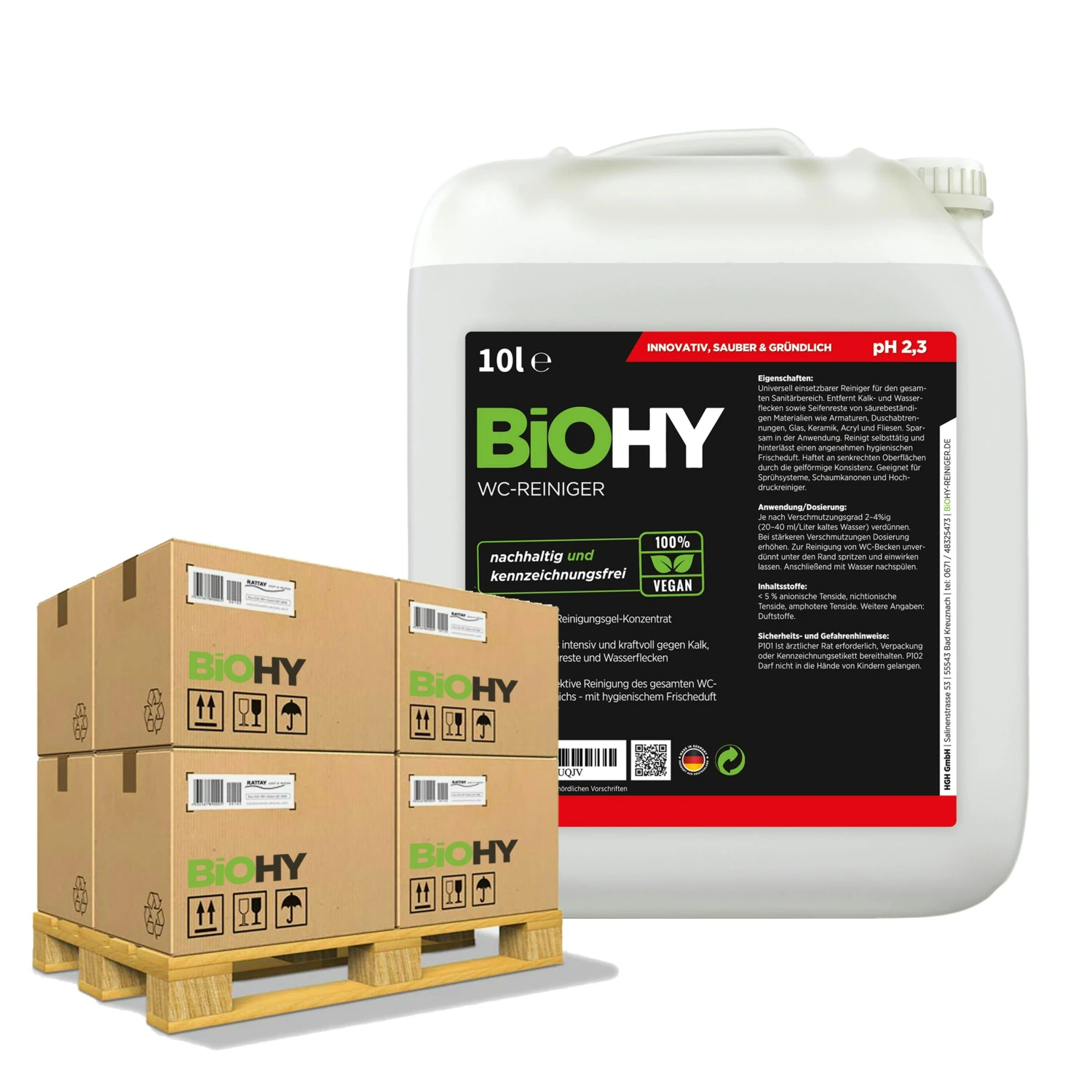BiOHY WC-Reiniger (50x10l Kanister) | EXTRA STARK | Profi Bio Konzentrat | Dickflüssiges Reinigungs-Gel | Ideal Gegen Urinstein 3 BiOHY WC-Reiniger (50x10l Kanister) | EXTRA STARK | Profi Bio Konzentrat | Dickflüssiges Reinigungs-Gel | Ideal Gegen Urinstein